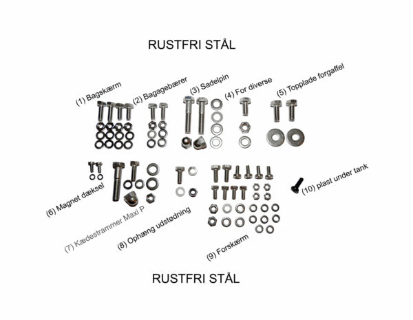 Skruesæt i Rustfri stål Puch Maxi
