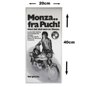 Retro skilt i 3mm pvc model med PUCH Monza