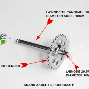 Krankaksel til PUCH Maxi pedal