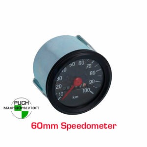 Speedometer 60mm med sort urskive