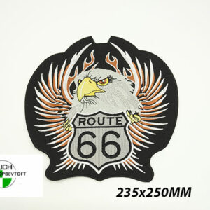 STORT Stofmærke 235x250mm ROUTE 66 EAGLE