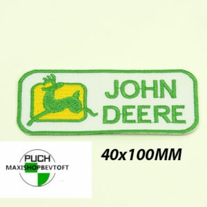 Stofmærke 40x100mm JOHN DEERE i den bedste kvalitet med klæber