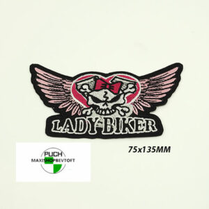 Stofmærke 75x135mm LADY BIKER