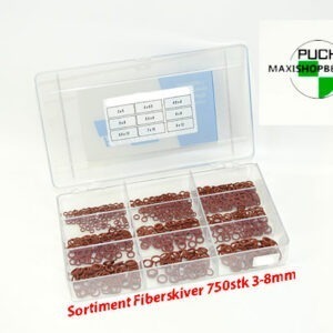 Sortiment Fiberskiver 750stk 3-8mm