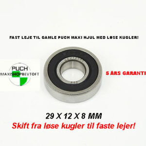 29mm PREMIUM leje til for og baghjul PUCH Maxi