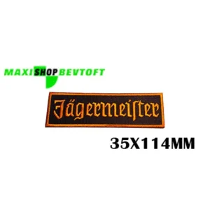 Stofmærke 35 x 114mm JÄGERMEISTER i den bedste kvalitet med klæber