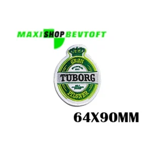 Stofmærke 64X90mm TUBORG i den bedste kvalitet med klæber